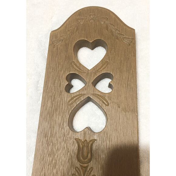 VTG Homco Burwood Sconce Set Of 2 Wall Hanging Candle Holders Heart Cutouts Nice - Picture 5 of 10